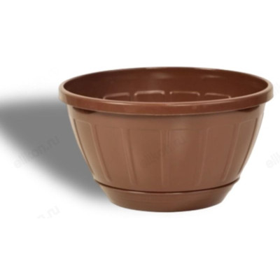 Горшок д/цветов подвесной 4л с/п В0716 молочный шоколад-1