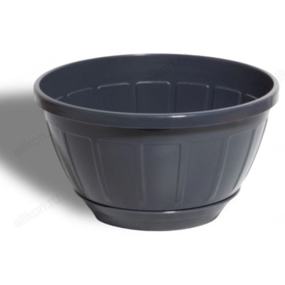 Горшок д/цветов подвесной 4л с/п В0727 графитовый-1