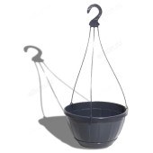 Горшок д/цветов подвесной 4л с/п В0727 графитовый