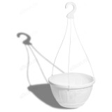 Горшок д/цветов подвесной 5,3л с/п В0807 белый