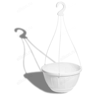 Горшок д/цветов подвесной 5,3л с/п В0807 белый