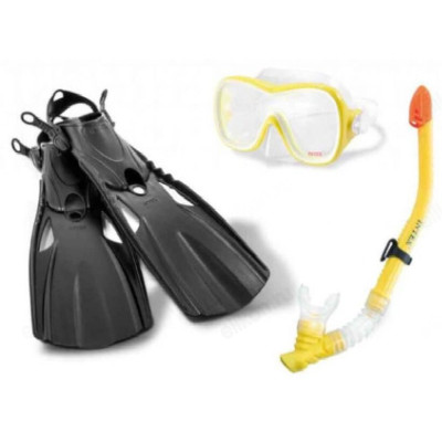 Набор для плавания INTEX (маска, трубка, ласты), от 8 лет, 55658