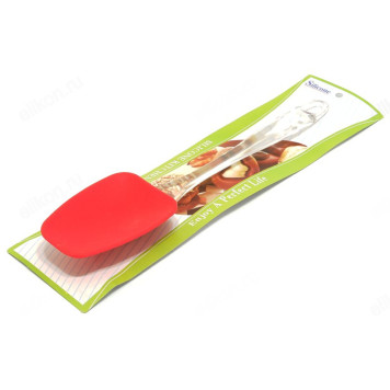 Лопатка кулинарная с углублением силикон JN-00330 акрил.ручк