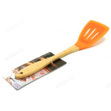 Лопатка кулинарная силикон JN-00338 с прорезями дер.руч