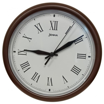 Часы настенные  Jenna Jn-100029, пластик, коричневые