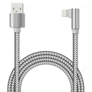 Кабель USB - 8pin 1м 2А JETACCESS JA-DC45 (опл.,USB/lightning,L-shape,QC,2A) белый-1