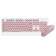комплект клавиатура+мышь JETACCESS SMART LINE KM39 W, белый-розовый, беспроводная