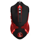 Мышь игровая JETACCESS PANTEON MS67 черно-красная (1200-3600dpi, 6 кнопок, LED-подсветка, USB)