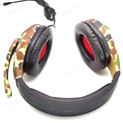 Проводные наушники Kadum G10, хаки зеленные-2