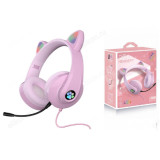 Наушники для ПК KADUM G39 3,5мм/USB розовые
