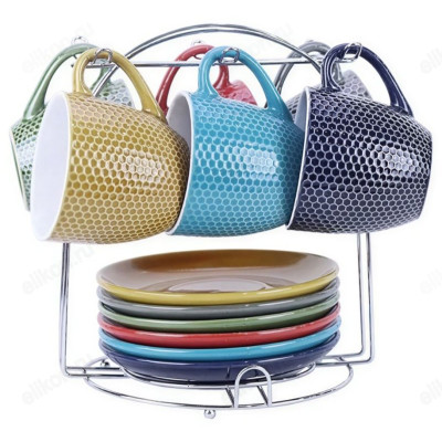 Набор чайный KELLI 12пр керамика на подставке KL-403-1