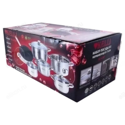 Набор посуды KELLI KL-4101 12пр нерж-1