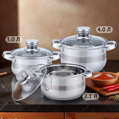 Набор посуды KELLI KL-4215 6пр нерж