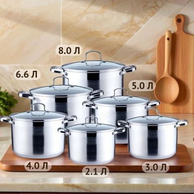 Набор посуды KELLI KL-4218 12пр нерж