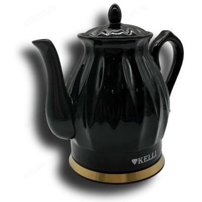 Чайник керамический KELLI KL-1341 2.0л черный-2
