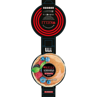 Сковорода блинная KELLI KL-2531B-25 25см-1