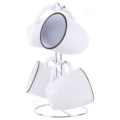 Набор кружек KELLI 4пр на подставке KL-400