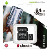 Карта MicroSD 64GB Kingston Class10+адаптер