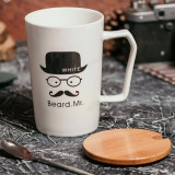 Кружка с крышкой и ложечкой PM-005/034/054