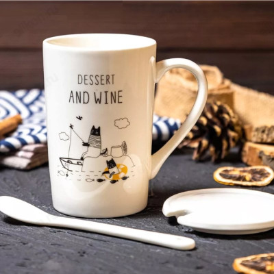 Кружка с крышкой и ложечкой PM-005/038/065 380мЛ-2