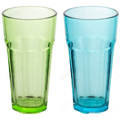 Стакан стеклянный 355мл 007278 (бирюзовый/зелёный)