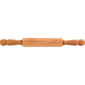 Скалка с вращающимися ручками 50см бук 007511-1