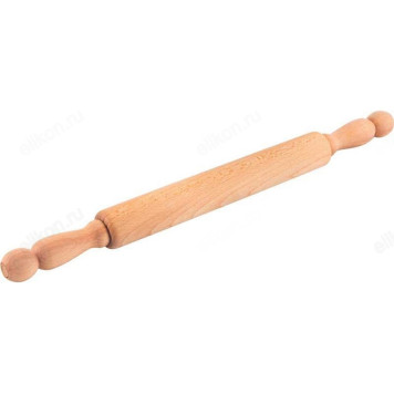 Скалка с вращающимися ручками 50см бук 007511