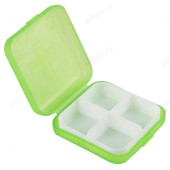 Таблетница, 4 секции 6.8х6.8х2.6см 007748