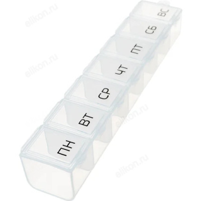 Таблетница, 7 секций на 7 дней, 16х3х2.3 см-2