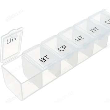 Таблетница, 7 секций на 7 дней, 16х3х2.3 см-3