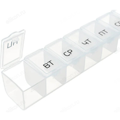 Таблетница, 7 секций на 7 дней, 16х3х2.3 см-3