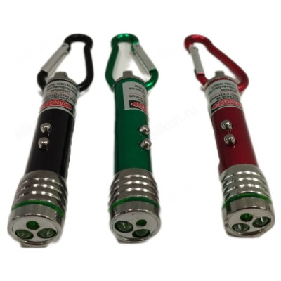 Фонарь лазер 3в1 арт016 кр24шт