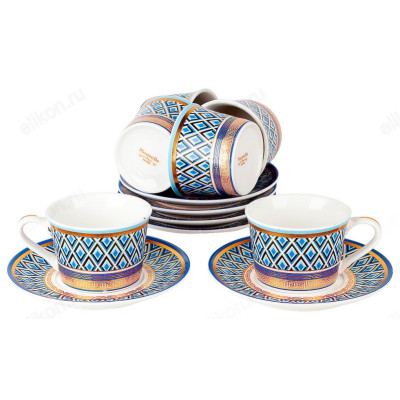 Набор чайный Golden Blue 12пр 200мл фарфор 0200180-1