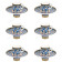 Набор чайный Golden Blue 12пр 90мл фарфор 0200181