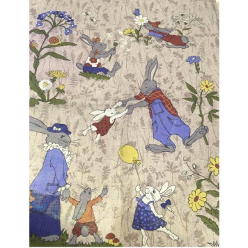 Полотенце льняное Зайцы модные