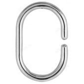 Кольца пластиковые овальные 12шт хром 103950