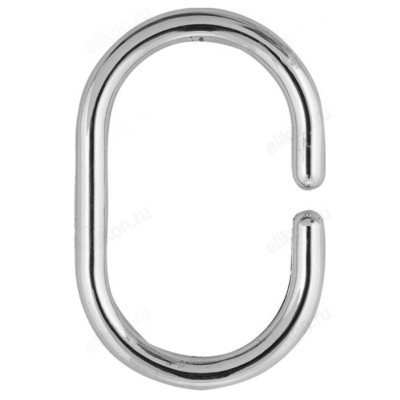 Кольца пластиковые овальные 12шт хром 103950