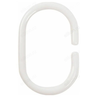 Кольца пластиковые овальные 12шт белые 103954
