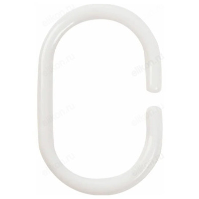 Кольца пластиковые овальные 12шт белые 103954