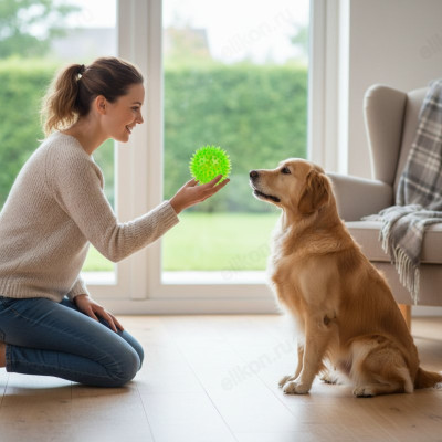 Игрушка-шар с подстветкой для животных 104151-2