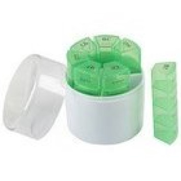 Таблетница на 7 дней, цилиндр, 8.8х8.8х10 см-3