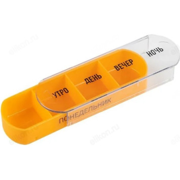 Таблетница на 7 дней, вертикальная, 10.5х4.3х12.6 см-2