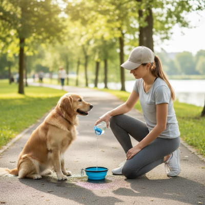 Миска складная силиконовая для животных 650мл 105322-2