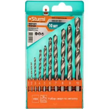 Набор сверл по металлу Sturm 1055-01-SS1