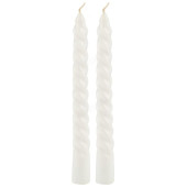 Свечи столовые витые 2шт белые 105741