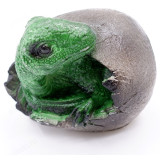 Сувенир копилка Яйцо Дракон серебристое 10*6