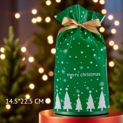 Пакет подарочный Ёлки 14.5х22.5см 109723/109725