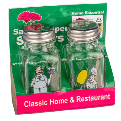 Солонка стекло метал 2пр на листе 1-1