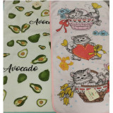 Полотенце микрофибра кошки/авокадо/кофе