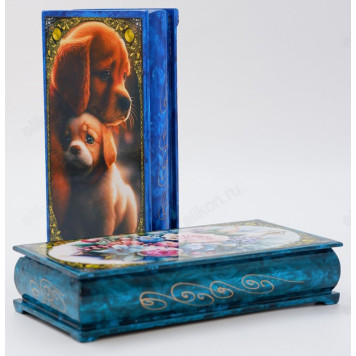 Шкатулка-купюрница дерево 18*9*4cm